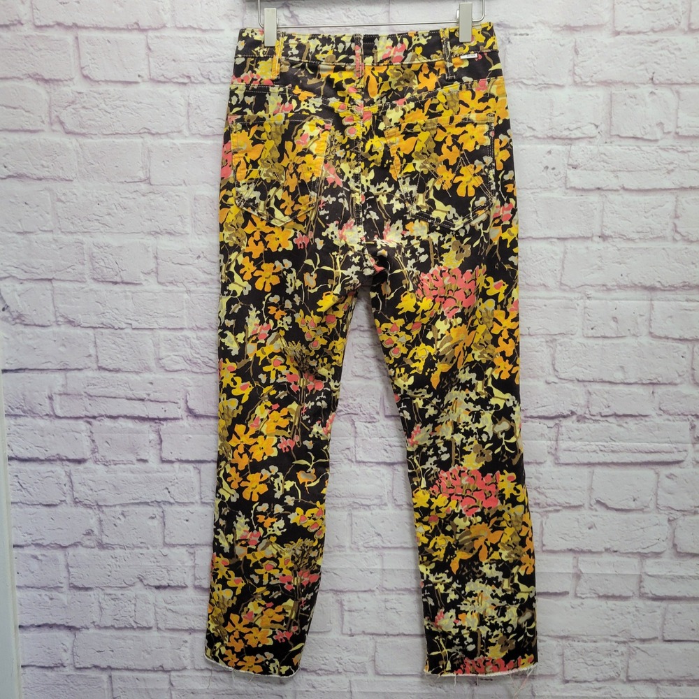 Mother Hustler Ankle Fray Jeans Size 28 Hopscotch Autumn Floral High Rise Boho‎ - Picture 7 of 10